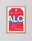 Calpe / Alicante Flight Tag - Cycling Art Print