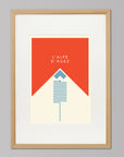 Parcours: L’Alpe d’Huez - Cycling Art Print