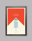 Parcours: L’Alpe d’Huez - Cycling Art Print