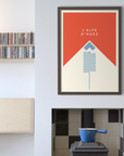 Parcours: L’Alpe d’Huez - Cycling Art Print