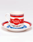 Mathieu van Der Poel - Fine Bone China Espresso Cup & Saucer