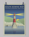 South Downs Way - The Adventure Collection - Cycling Art Print