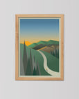 The Adventure Collection: Chase The Sun North - Cycling Art Print