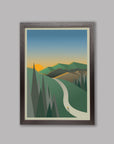 The Adventure Collection: Chase The Sun North - Cycling Art Print