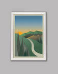 The Adventure Collection: Chase The Sun North - Cycling Art Print