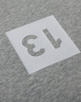 Unisex Organic Cotton Sweatshirt - Dossard 13 Heather Slub Grey