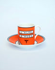 l'Alpe d'Huez - Fine Bone China Espresso Cup & Saucer