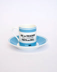 Fausto Coppi - Fine Bone China Espresso Cup & Saucer