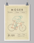 The Hour: Francesco Moser - Cycling Art Print