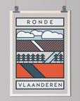 The Routes: Tour of Flanders - Cycling Art Print