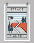 The Routes: Strade Bianche - Cycling Art Print