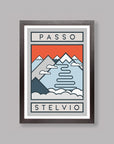 The Routes: Passo Stelvio - Cycling Art Print