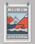The Routes: Col du Tourmalet - Cycling Art Print