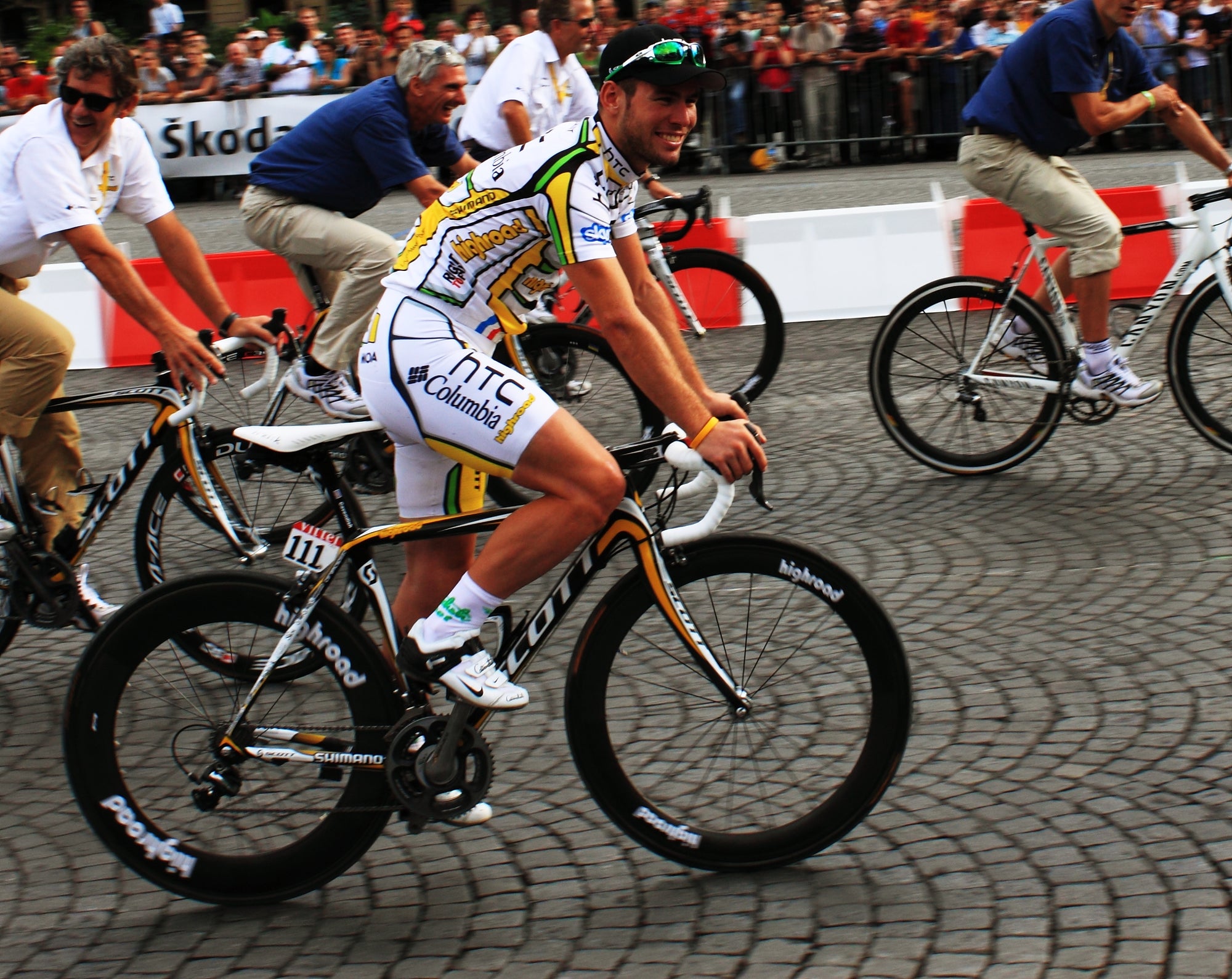 Mark Cavendish smiles ahead of his debut participation in the one day cycling monument race, Milan-San Remo