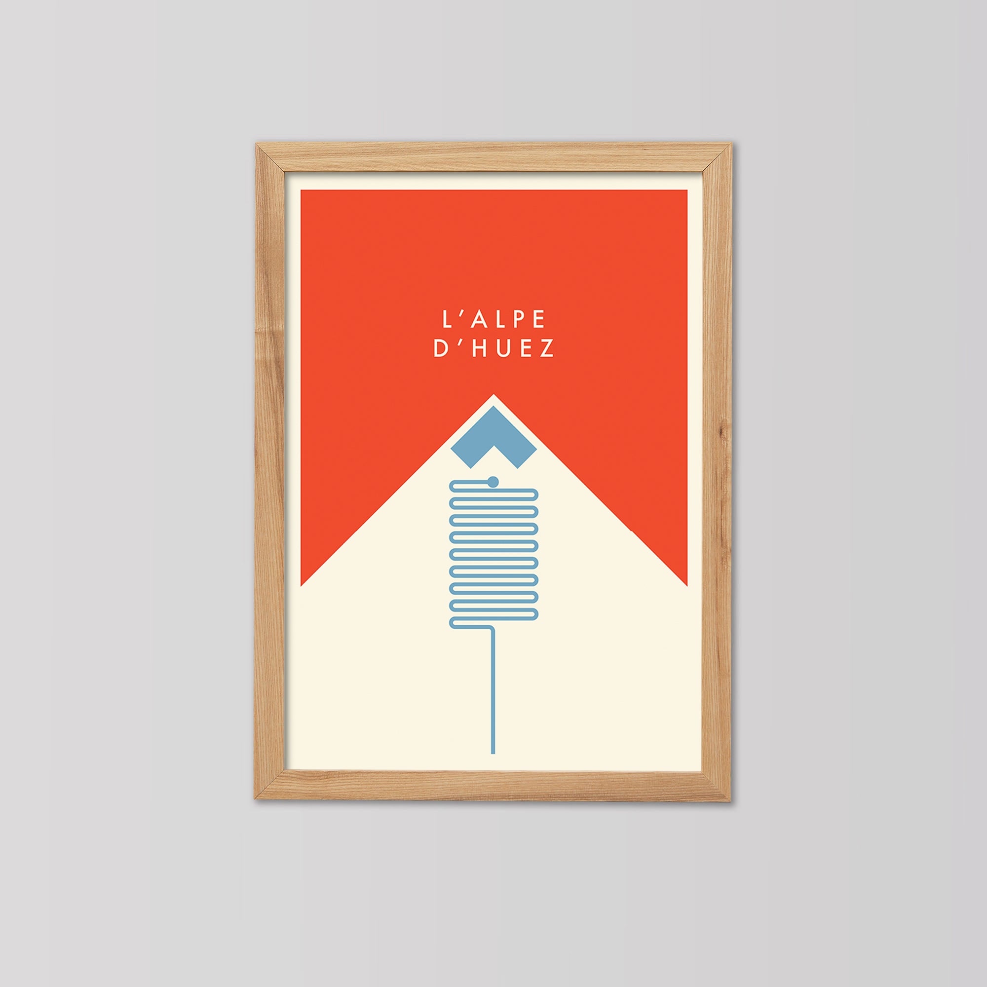 Parcours: L’Alpe d’Huez - Cycling Art Print