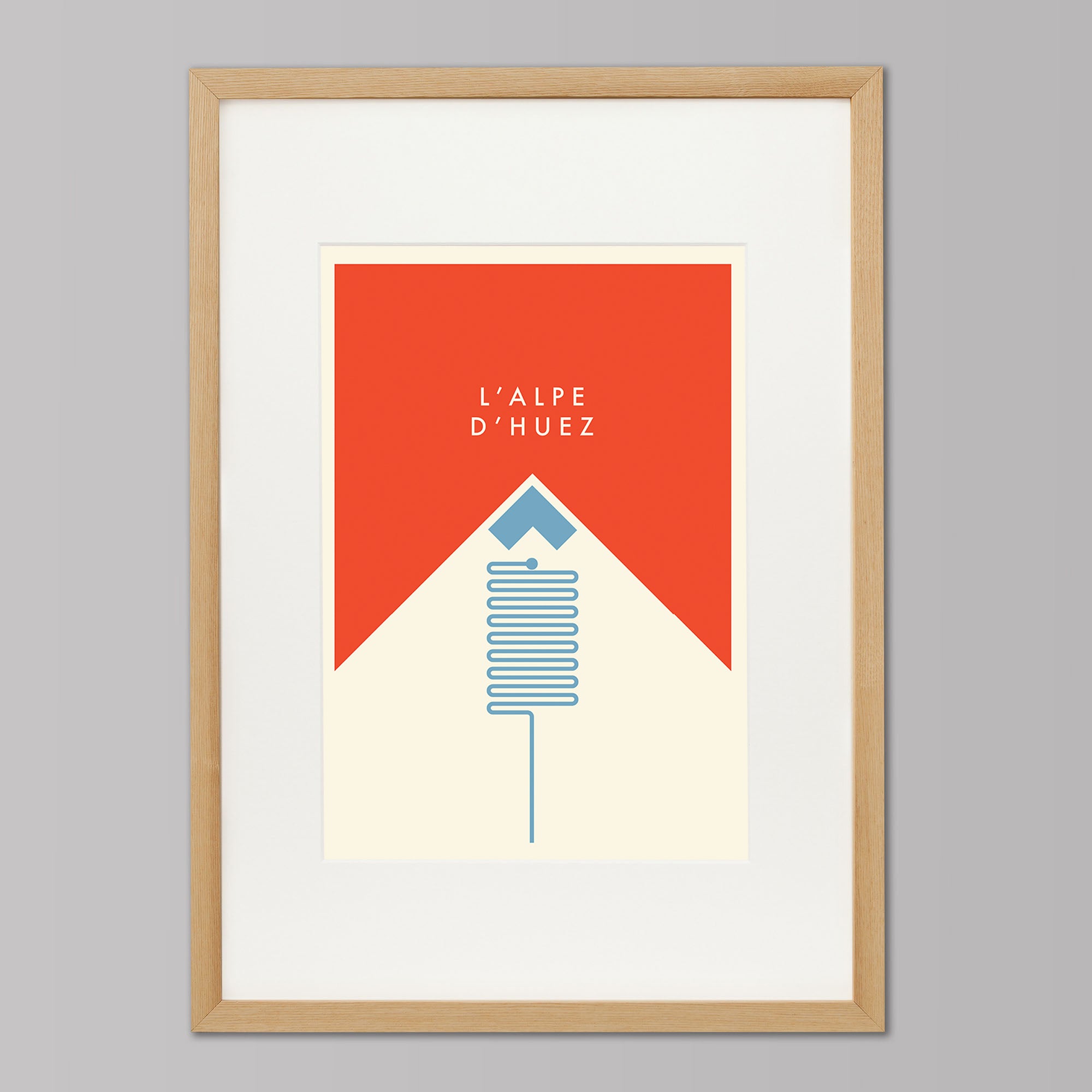 Parcours: L’Alpe d’Huez - Cycling Art Print