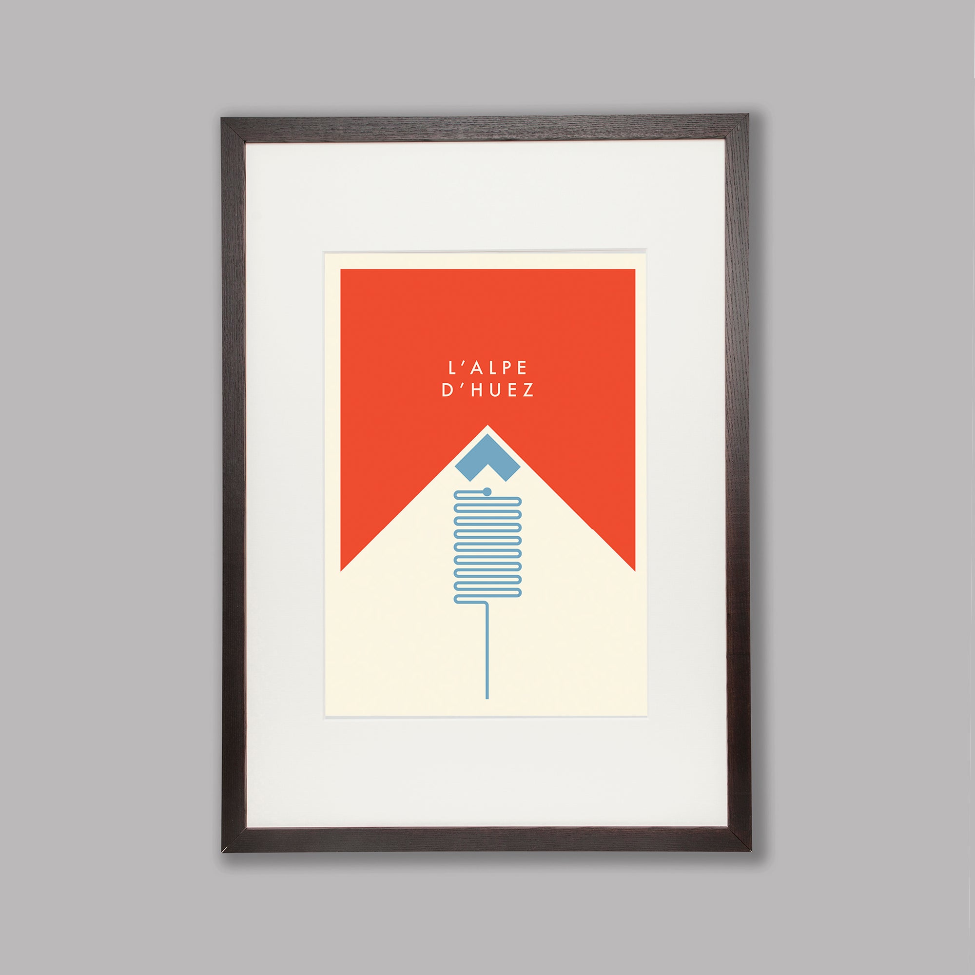 Parcours: L’Alpe d’Huez - Cycling Art Print