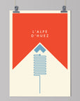 Parcours: L’Alpe d’Huez - Cycling Art Print