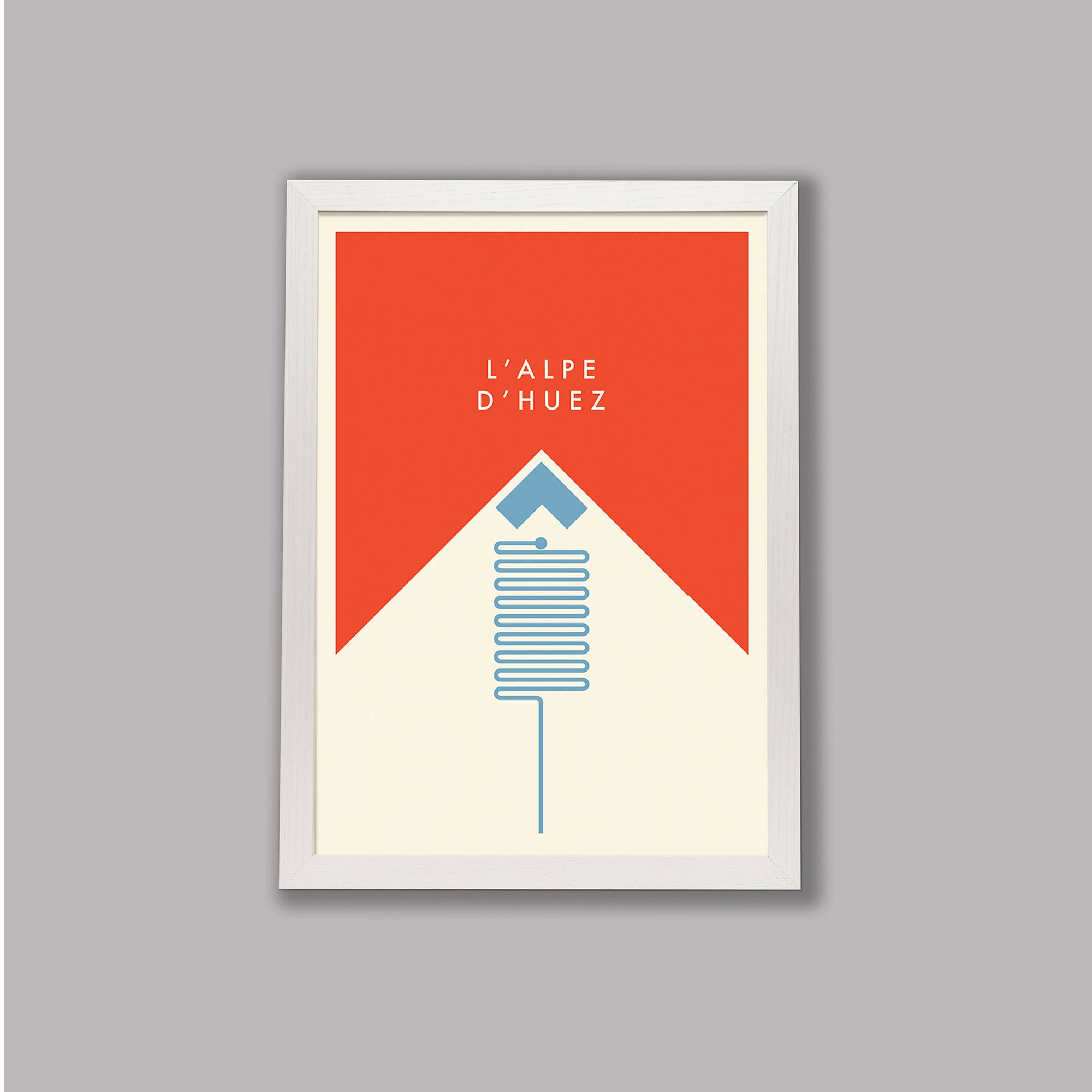 Parcours: L’Alpe d’Huez - Cycling Art Print