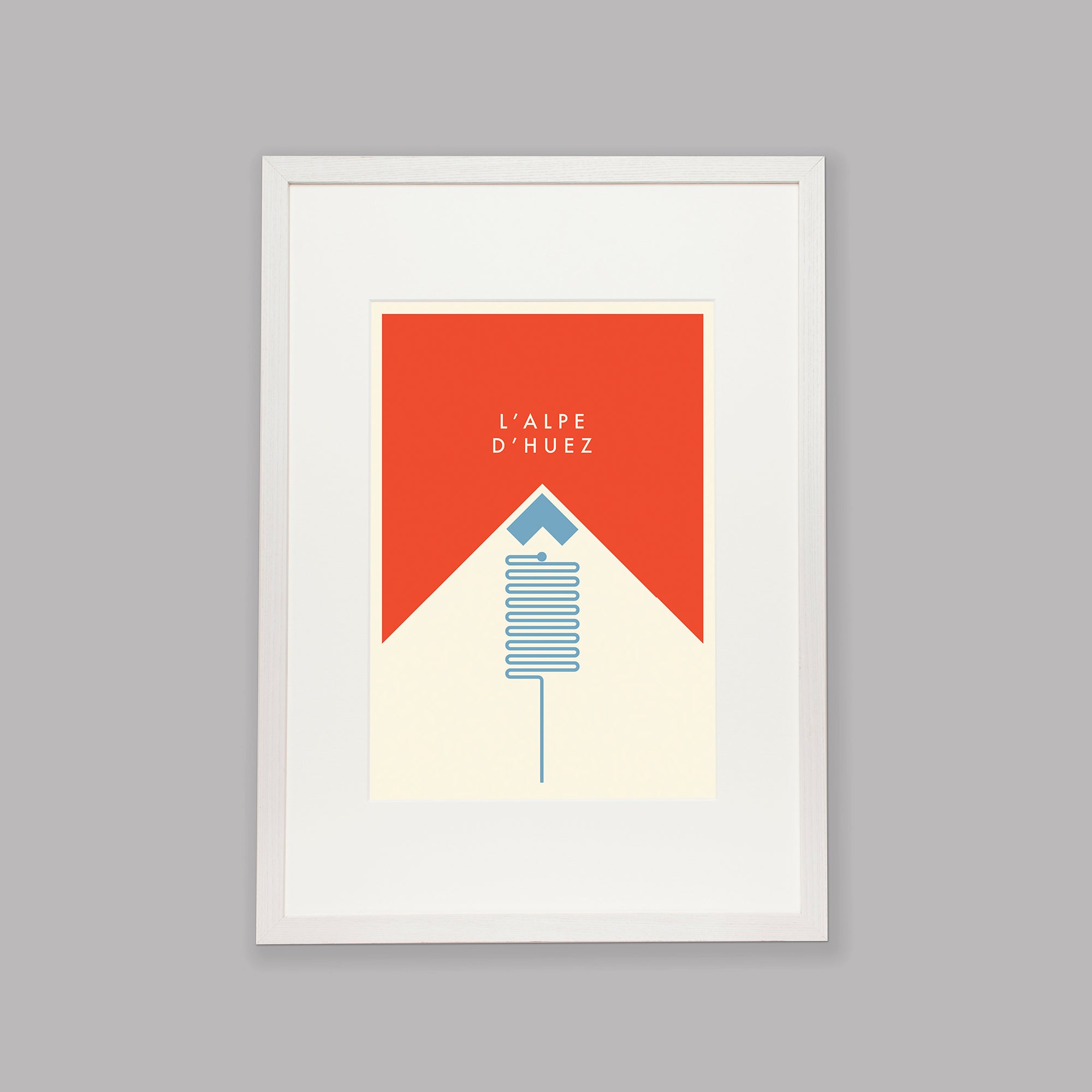 Parcours: L’Alpe d’Huez - Cycling Art Print