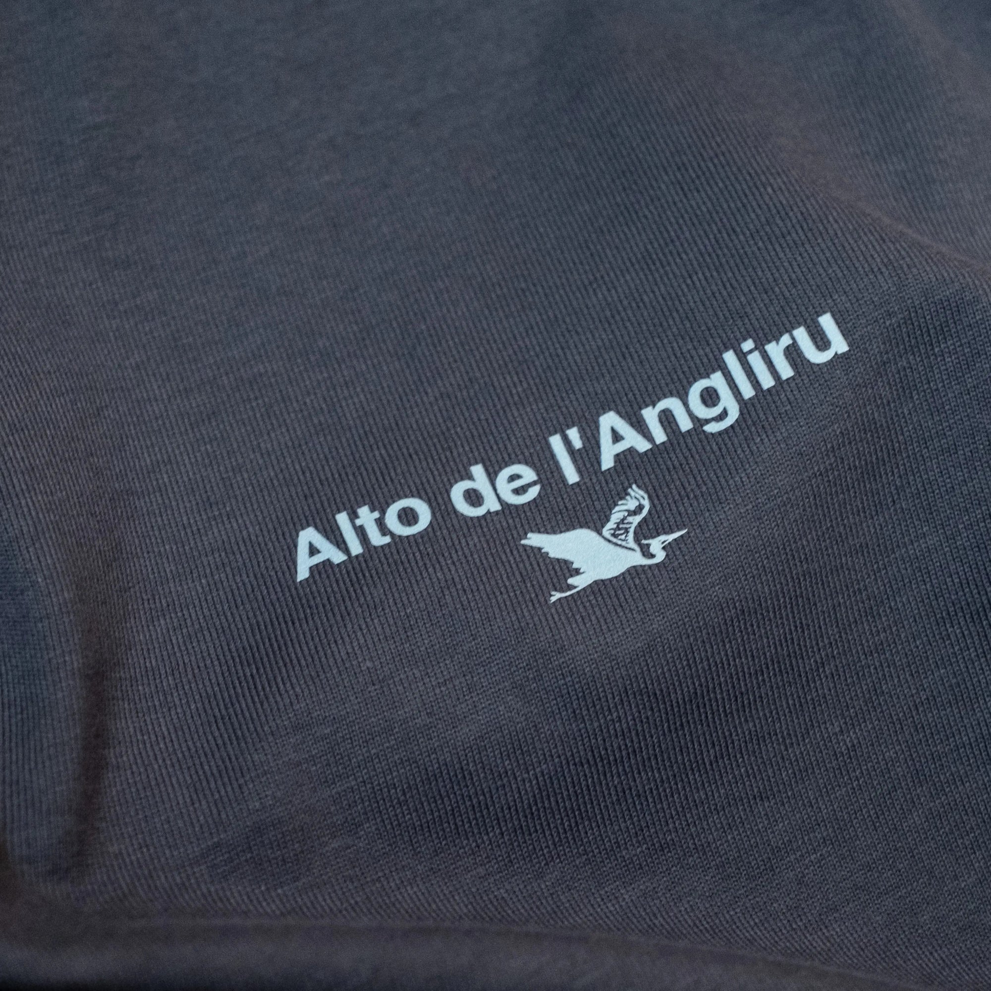 Navy Blue Climb Profiles t-shirt with Spanish cycling climb 'Alto de L'Angliru' logo. By The Handmade Cyclist.