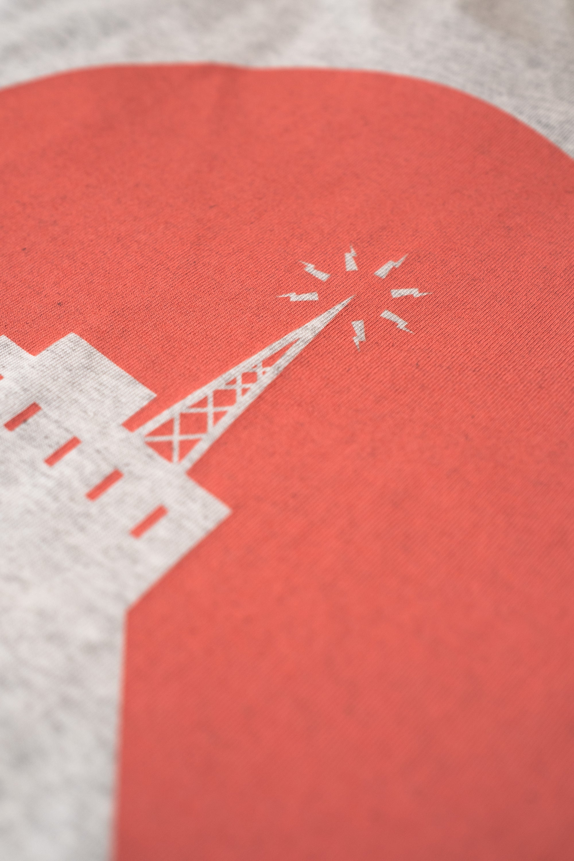 'Télégraphe Galibier' cycling print design on White Heather t-shirt, by Handmade Cyclist.