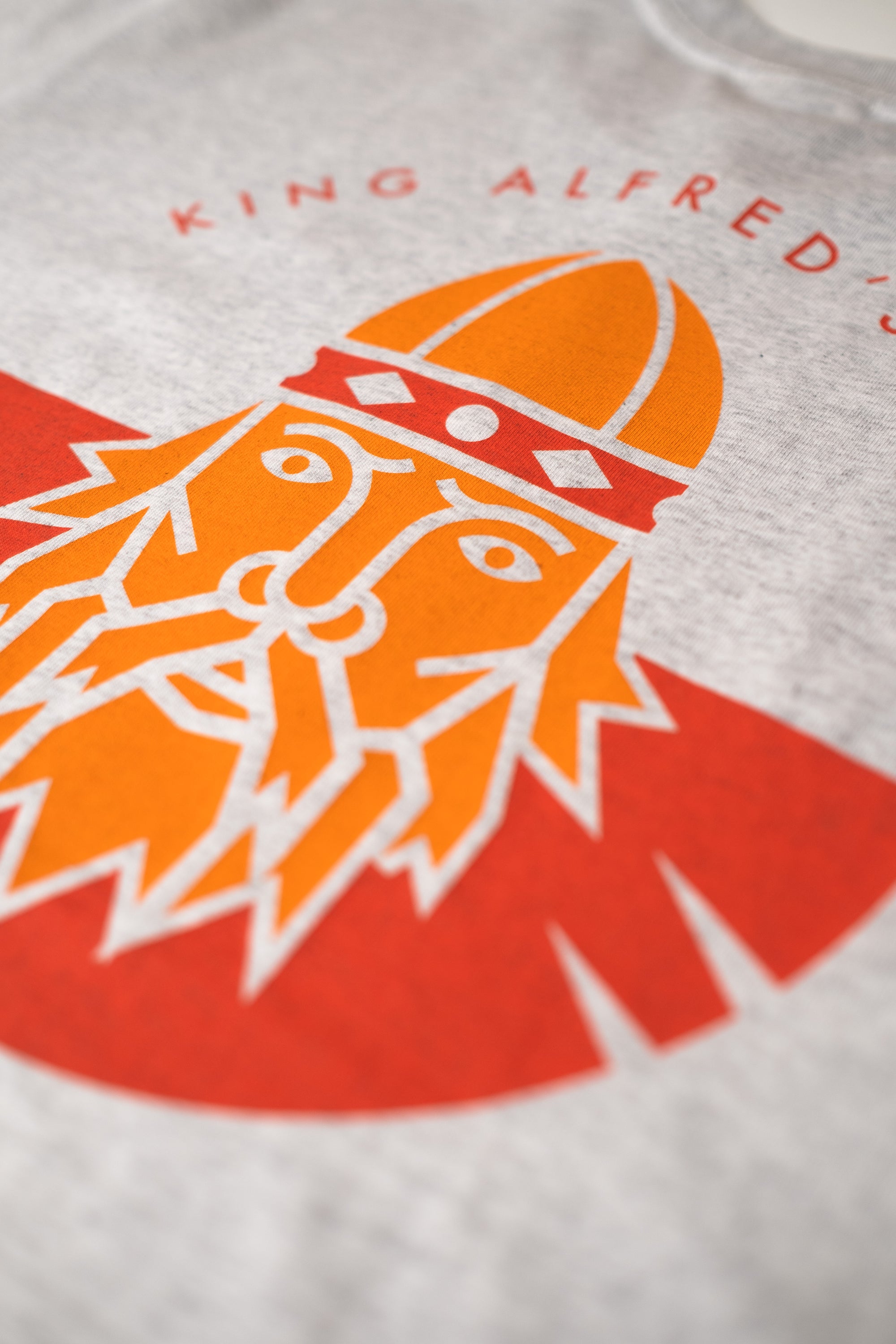 King Alfred's Way cycling print design on White Heather t-shirt, by Handmade Cyclist.
