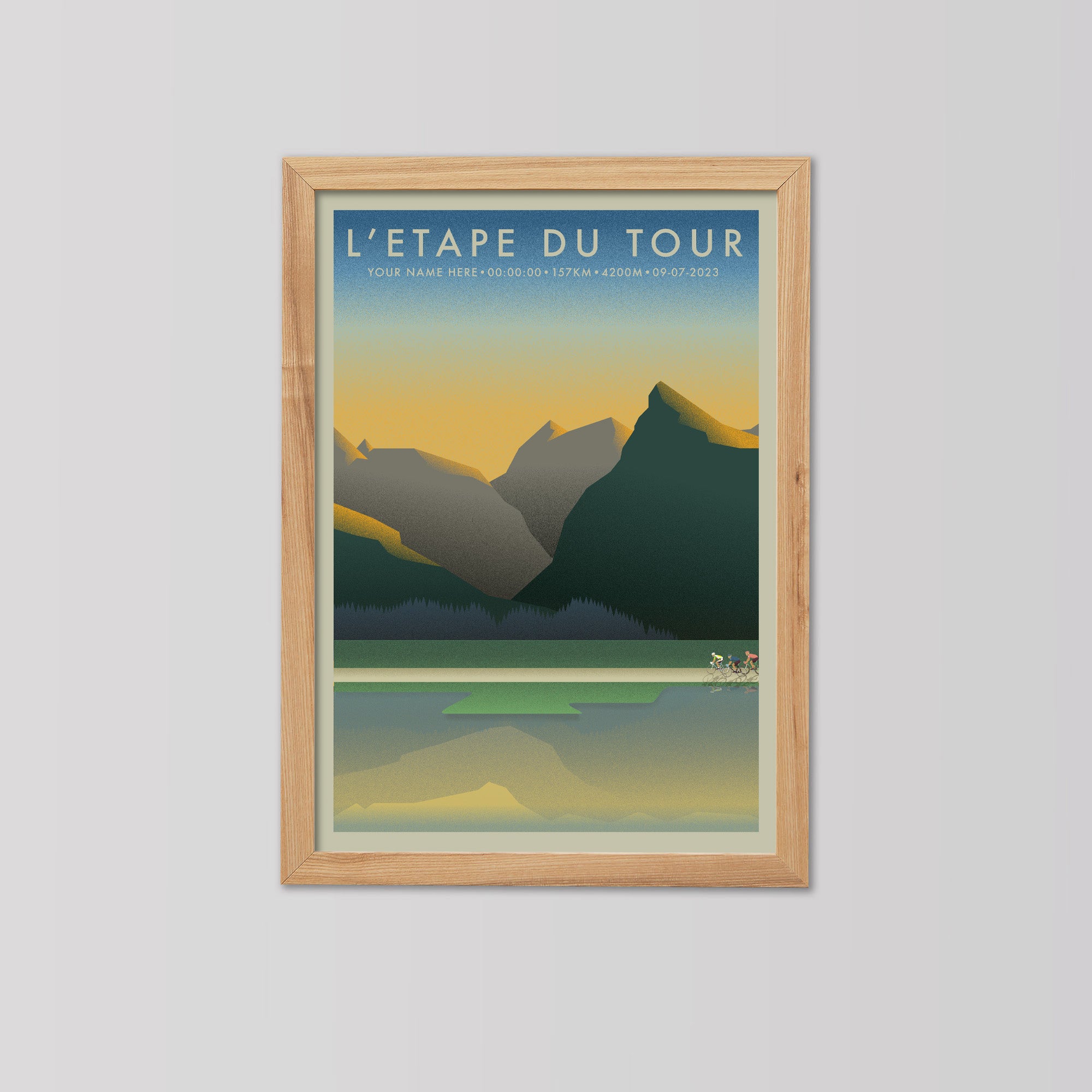 L&#39;Etape du Tour 2023 [Personalised] - The Adventure Collection - Cycling Art Print