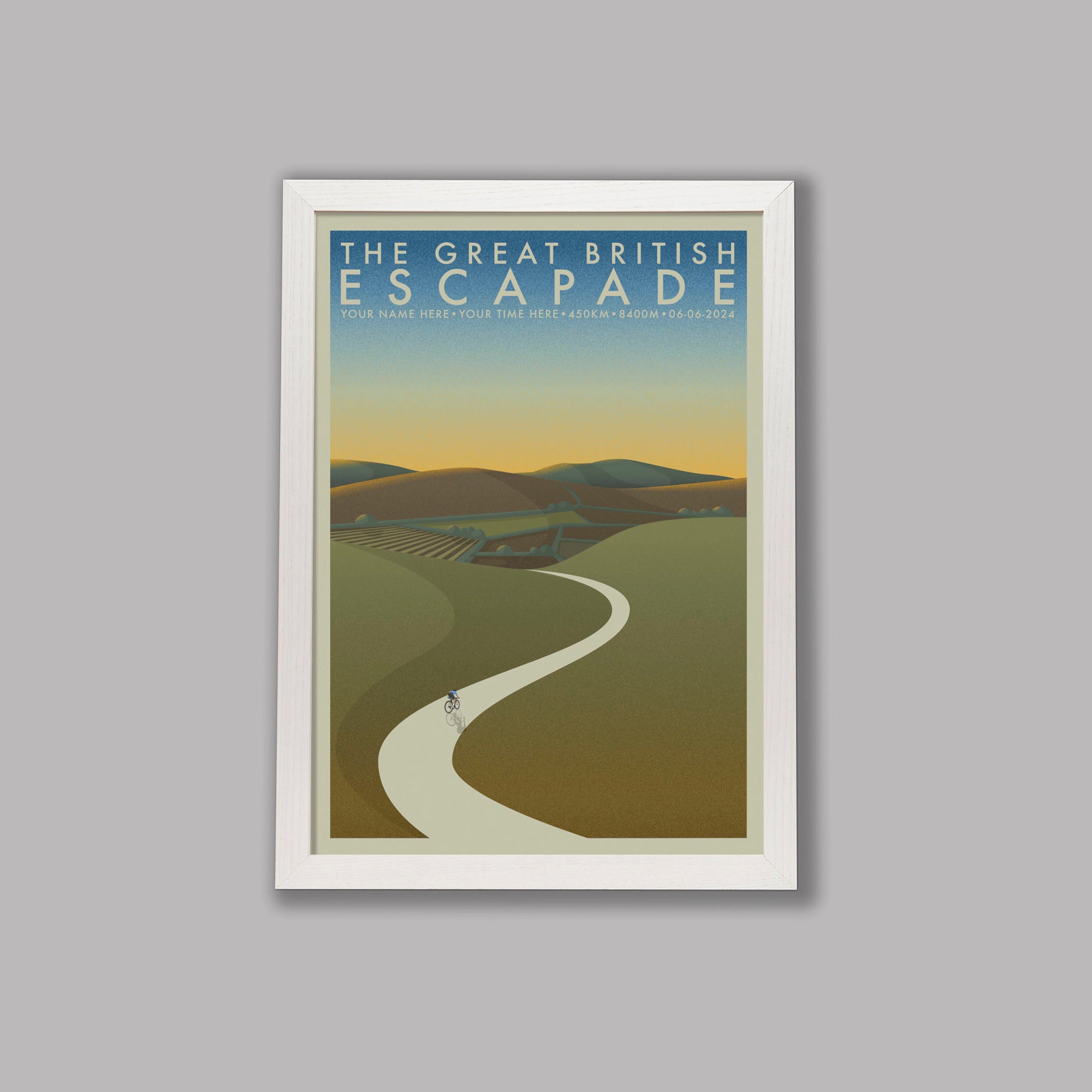 The Adventure Collection: The Great British Escapade [Personalised] - Cycling Art Print