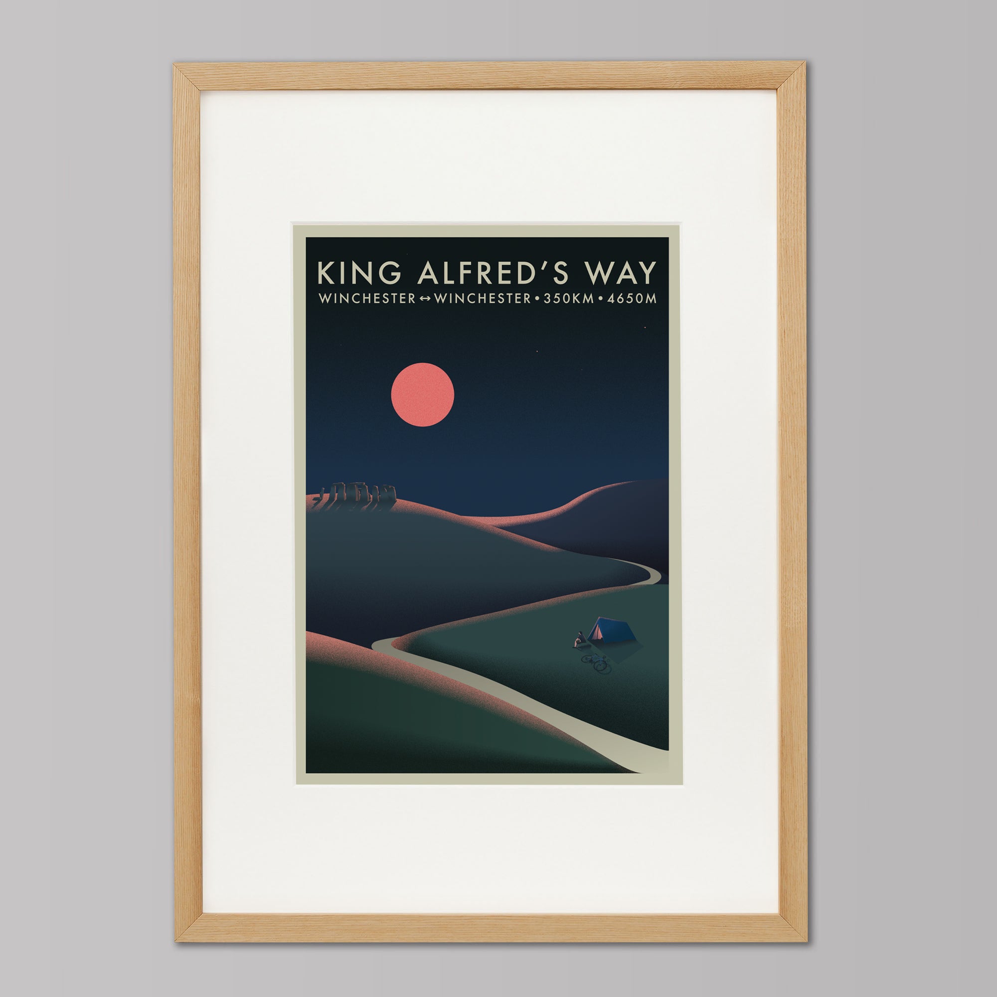 King Alfred&#39;s Way - The Adventure Collection - Cycling Art Print