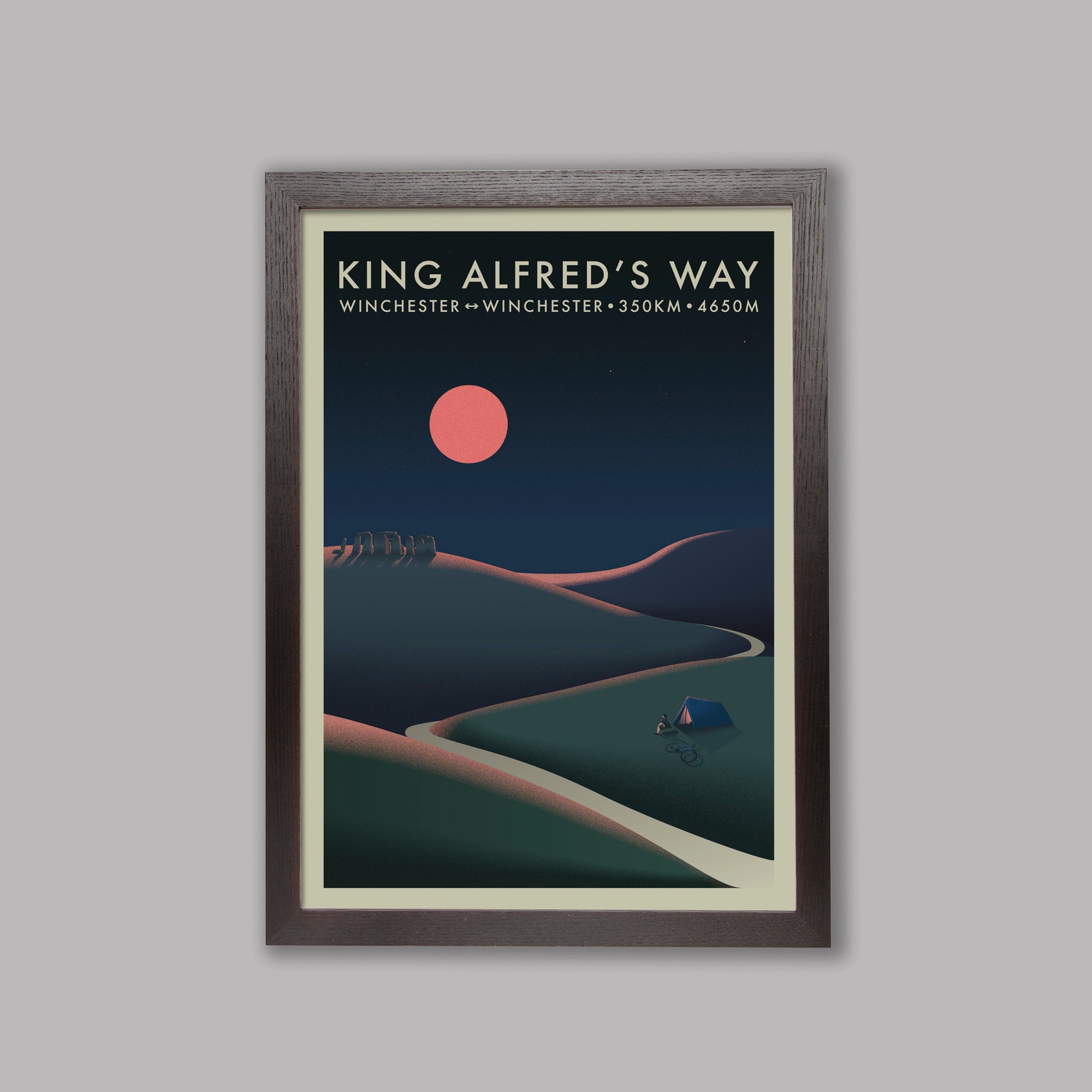 King Alfred&#39;s Way - The Adventure Collection - Cycling Art Print