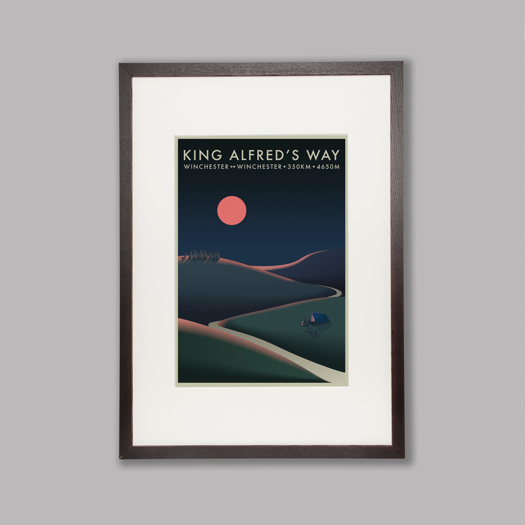 King Alfred&#39;s Way - The Adventure Collection - Cycling Art Print