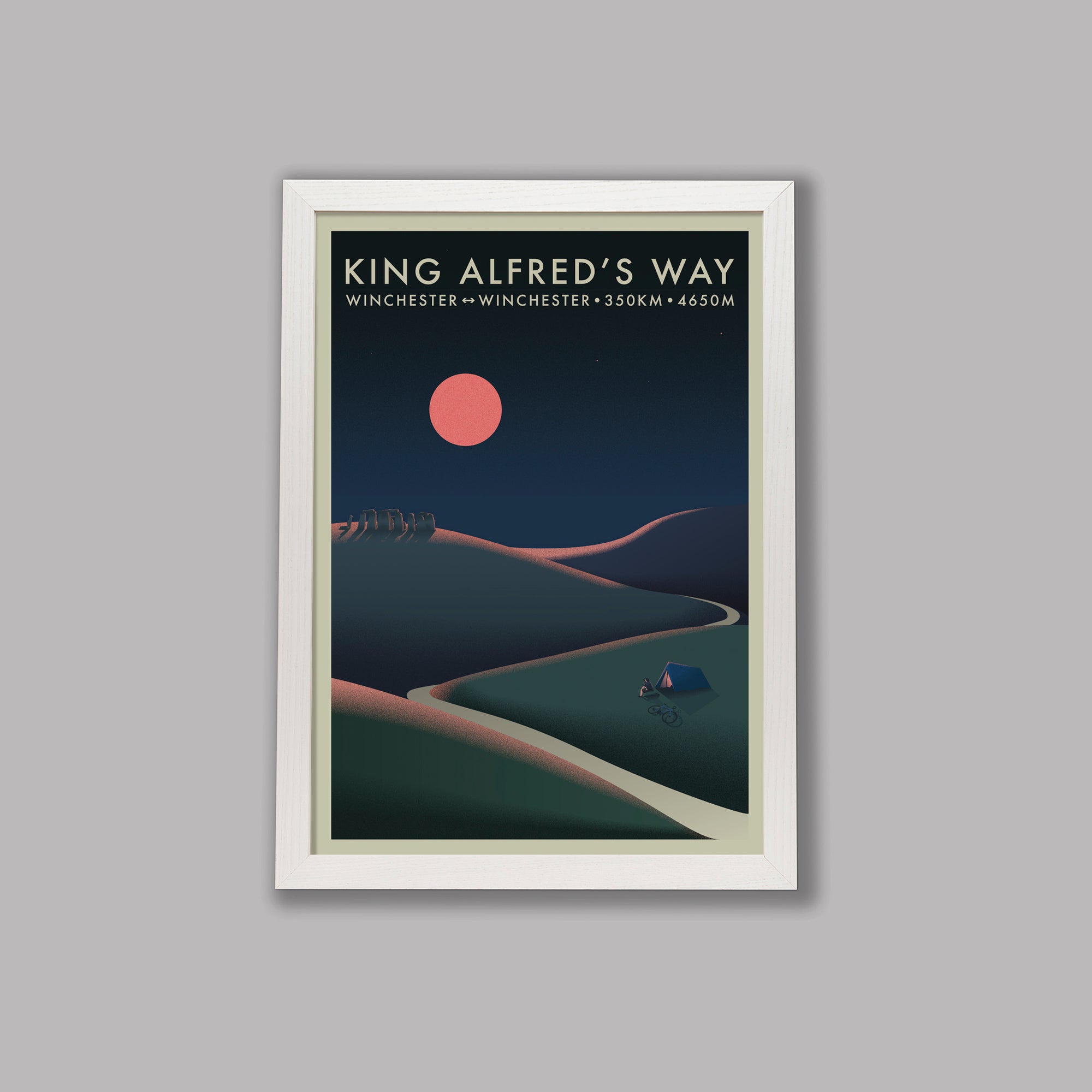 King Alfred&#39;s Way - The Adventure Collection - Cycling Art Print