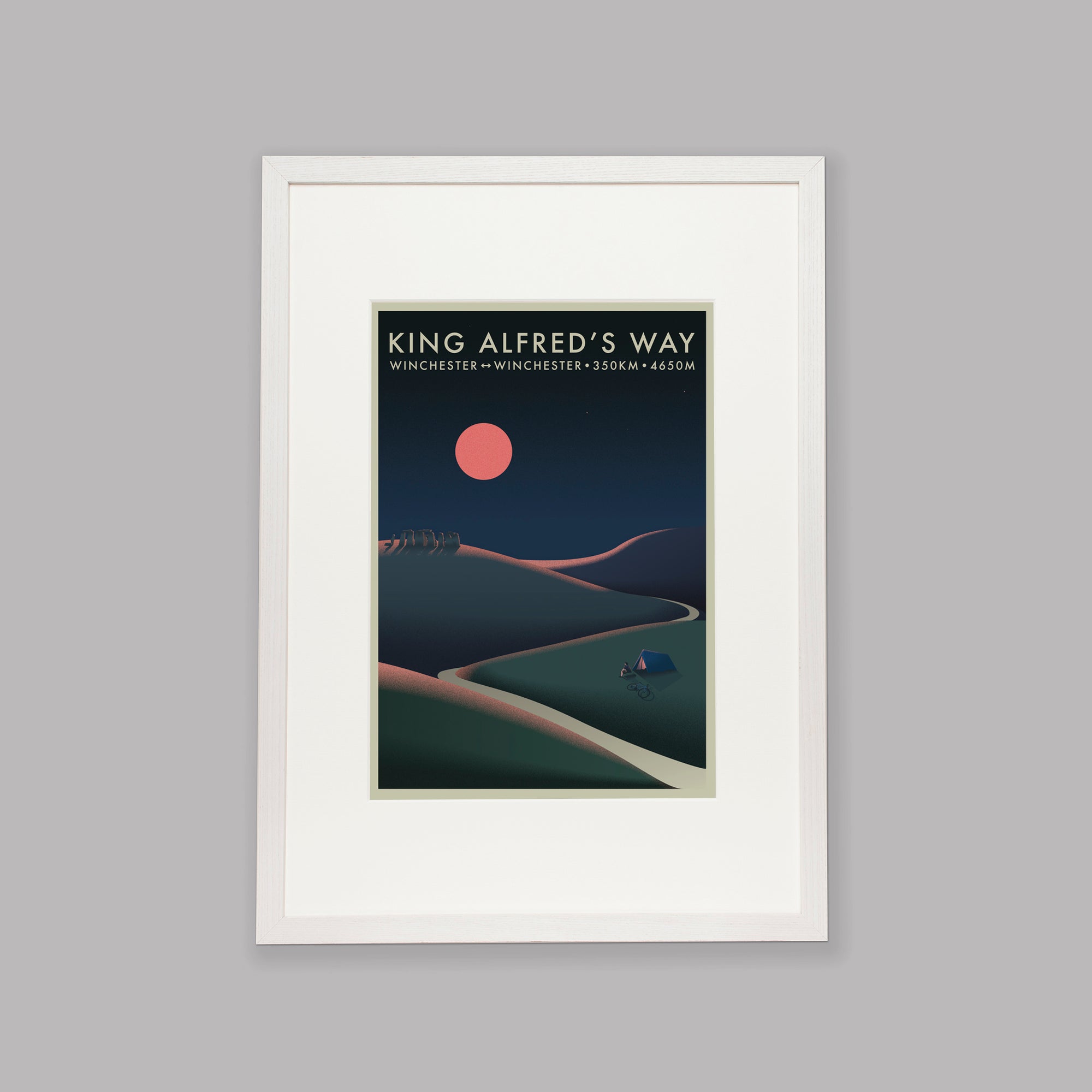 King Alfred&#39;s Way - The Adventure Collection - Cycling Art Print