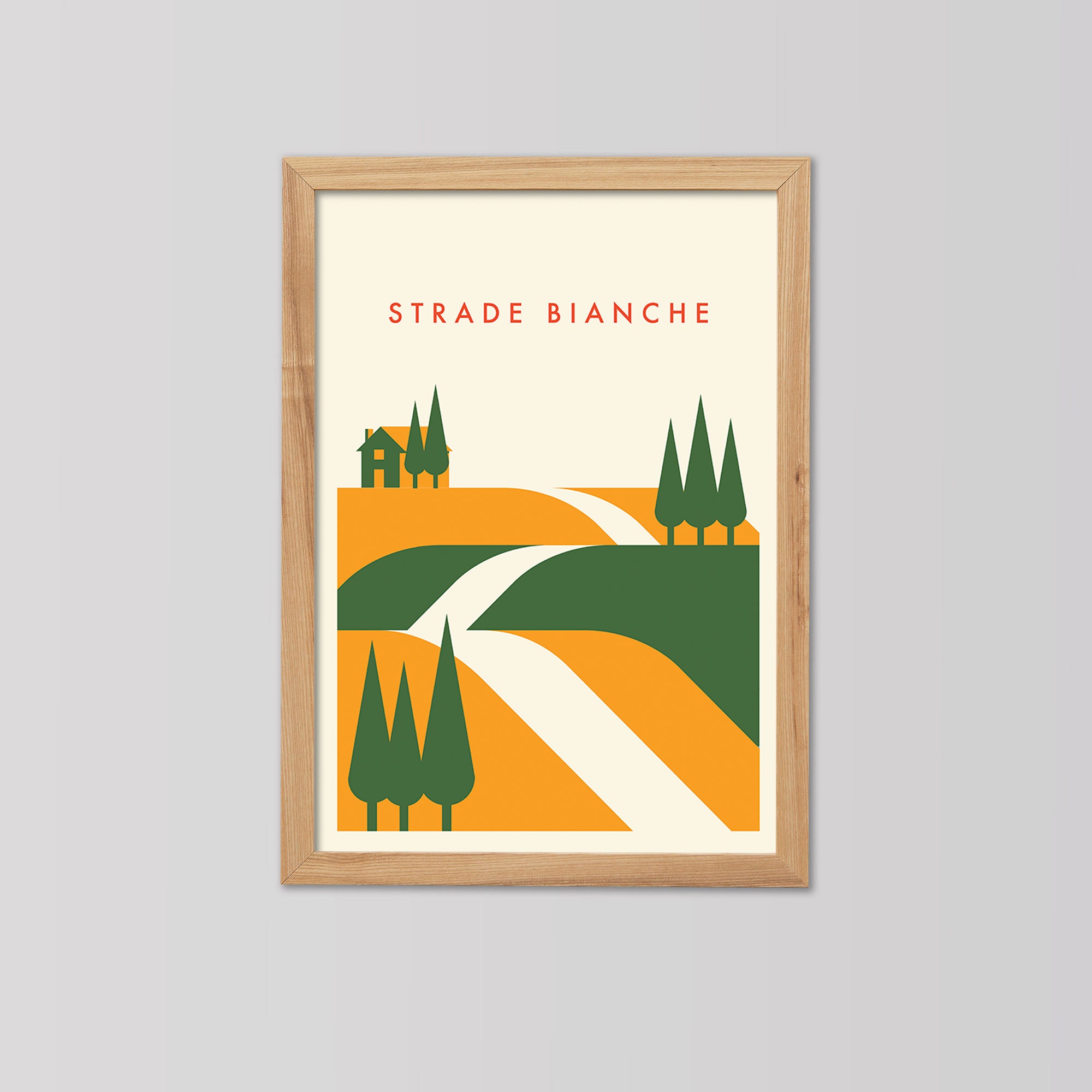 Parcours: Strade Bianche - Cycling Art Print