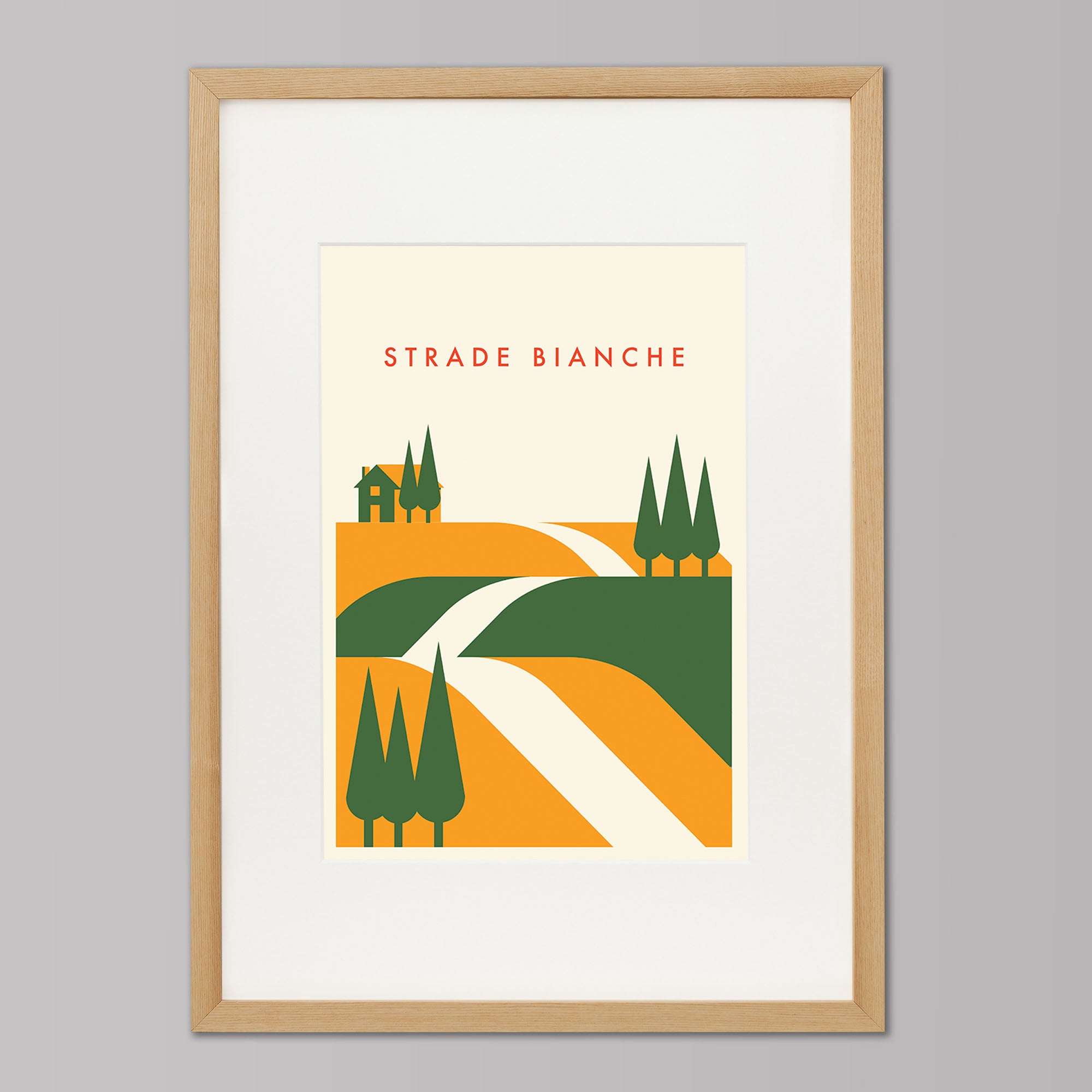 Parcours: Strade Bianche - Cycling Art Print
