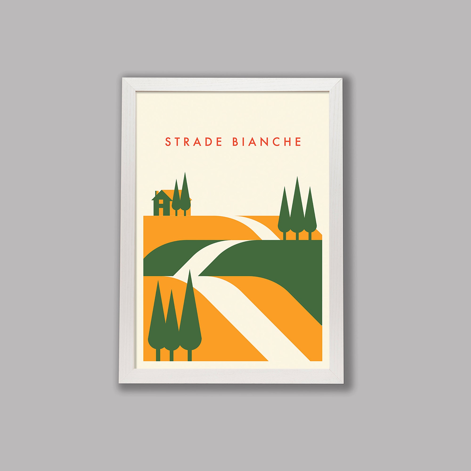 Parcours: Strade Bianche - Cycling Art Print