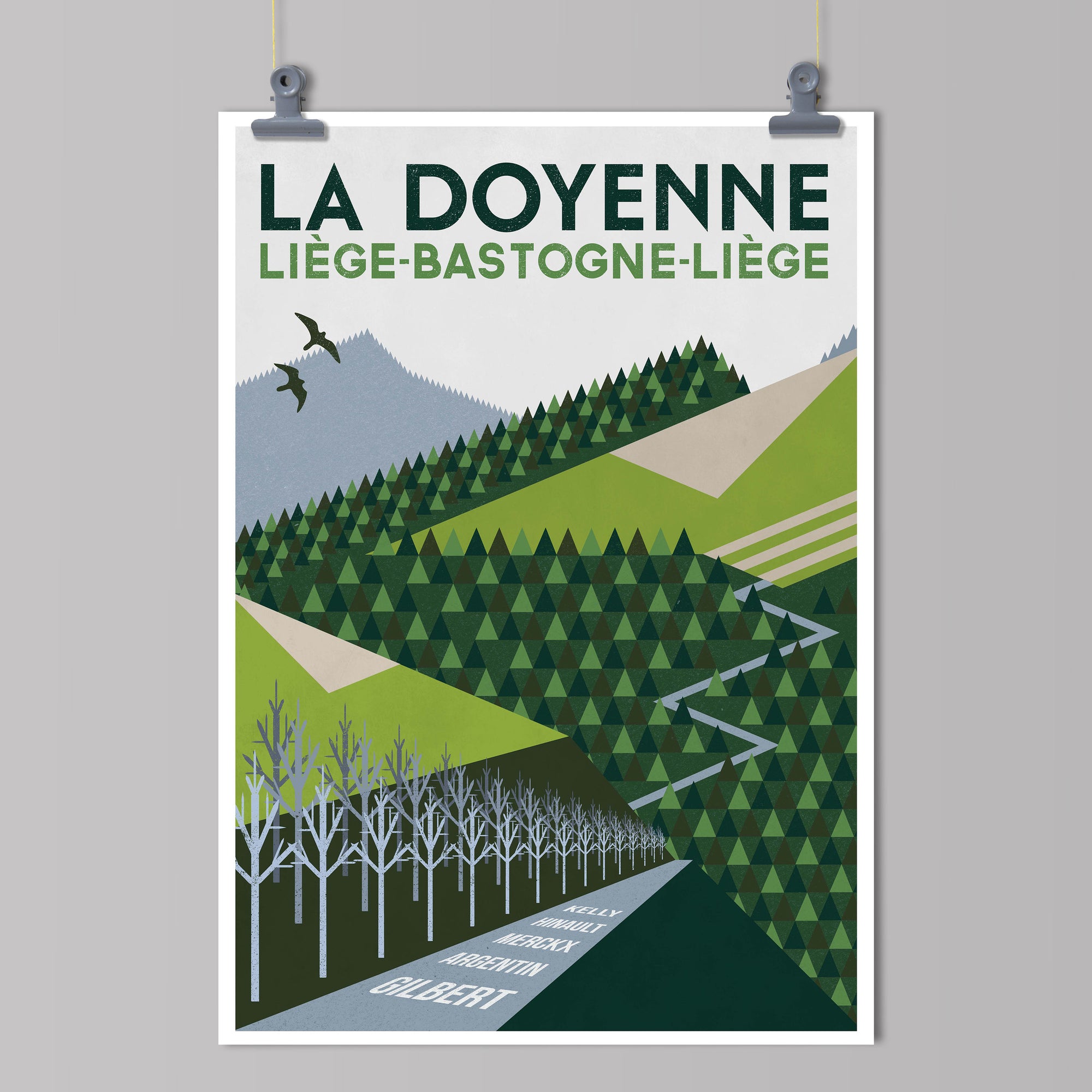 La Doyenne: Liege-Bastogne-Liege - Cycling Art Print