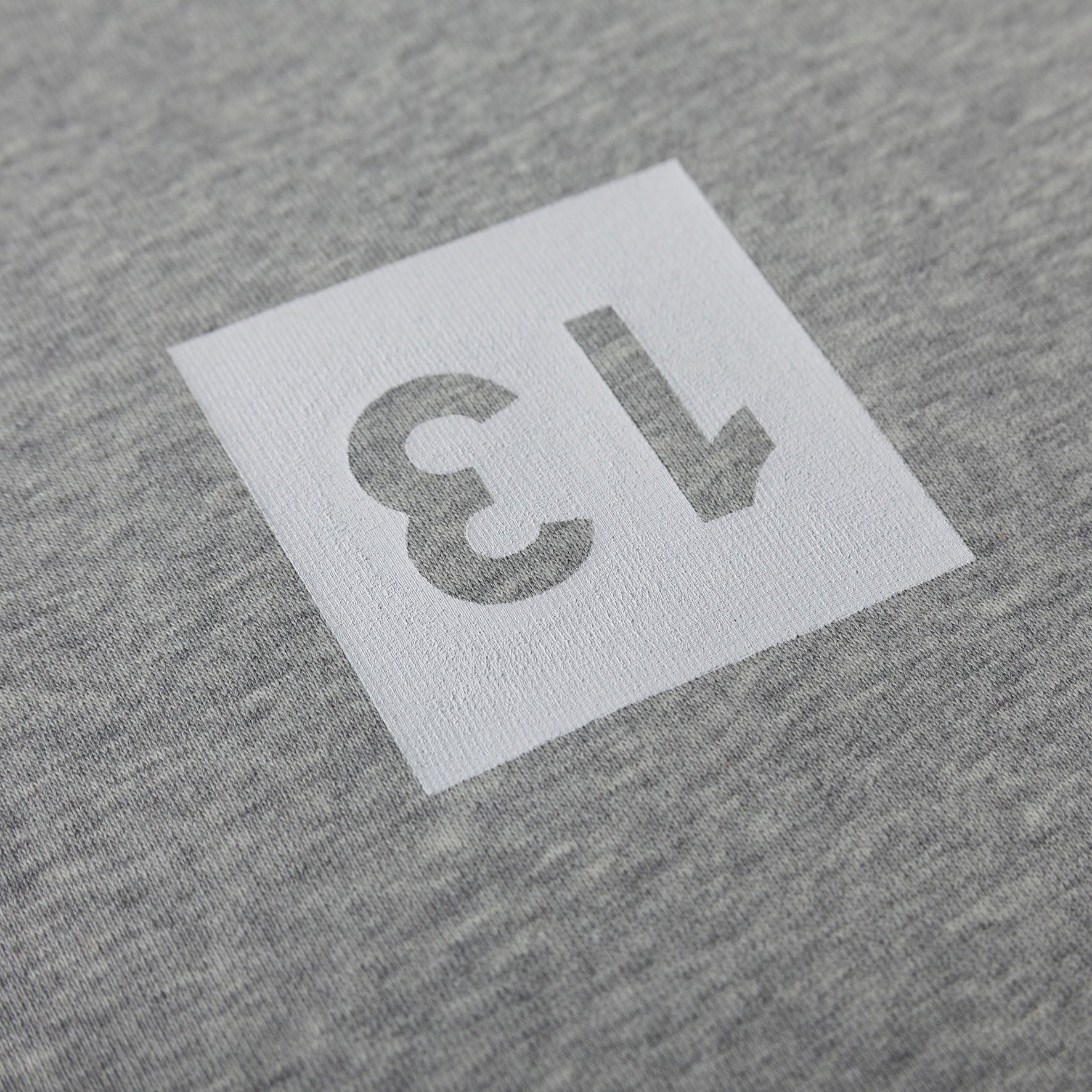 Unisex Organic Cotton Sweatshirt - Dossard 13 Heather Slub Grey