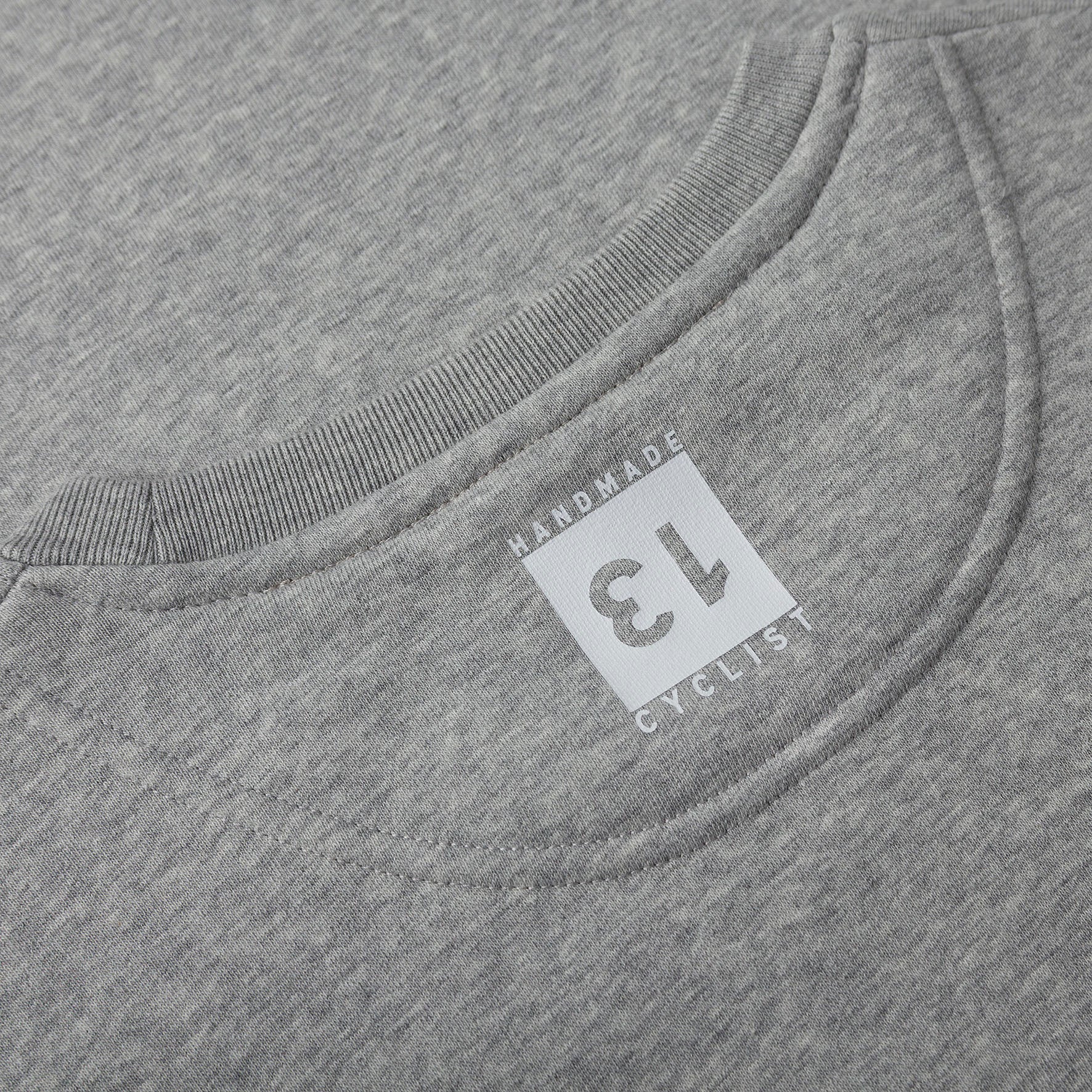 Unisex Organic Cotton Sweatshirt - Dossard 13 Heather Slub Grey