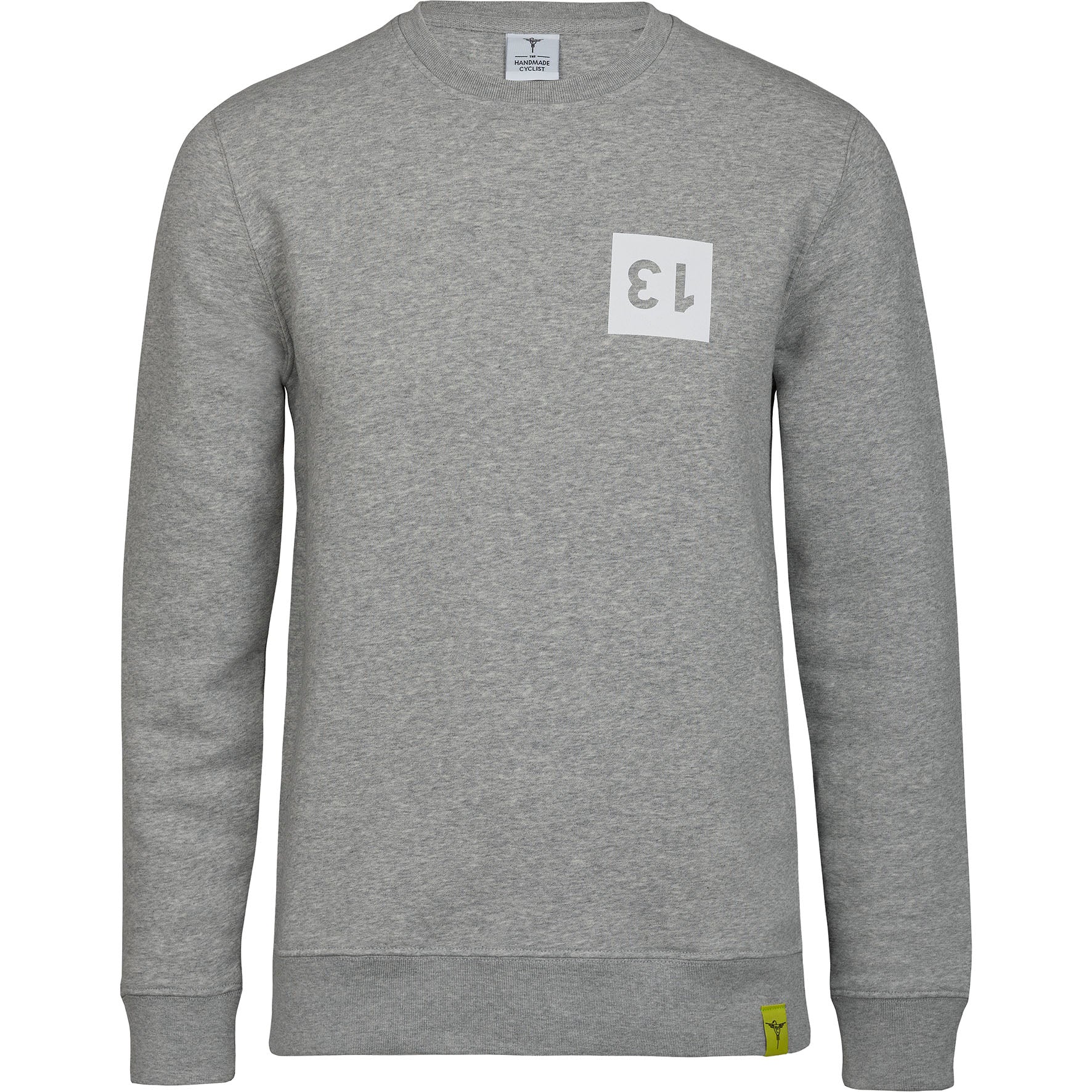 Unisex Organic Cotton Sweatshirt - Dossard 13 Heather Slub Grey