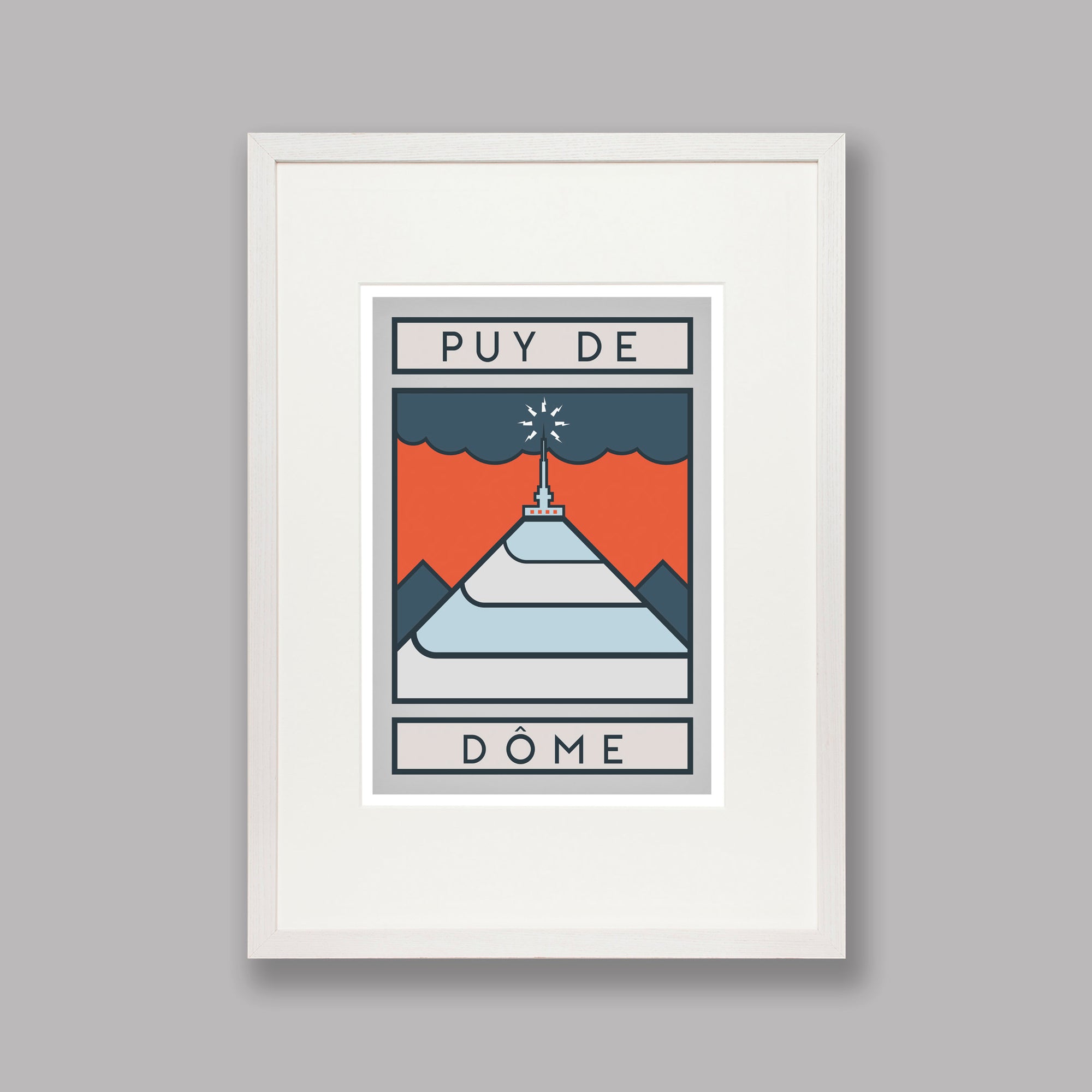 The Routes: Puy de Dôme - Cycling Art Print