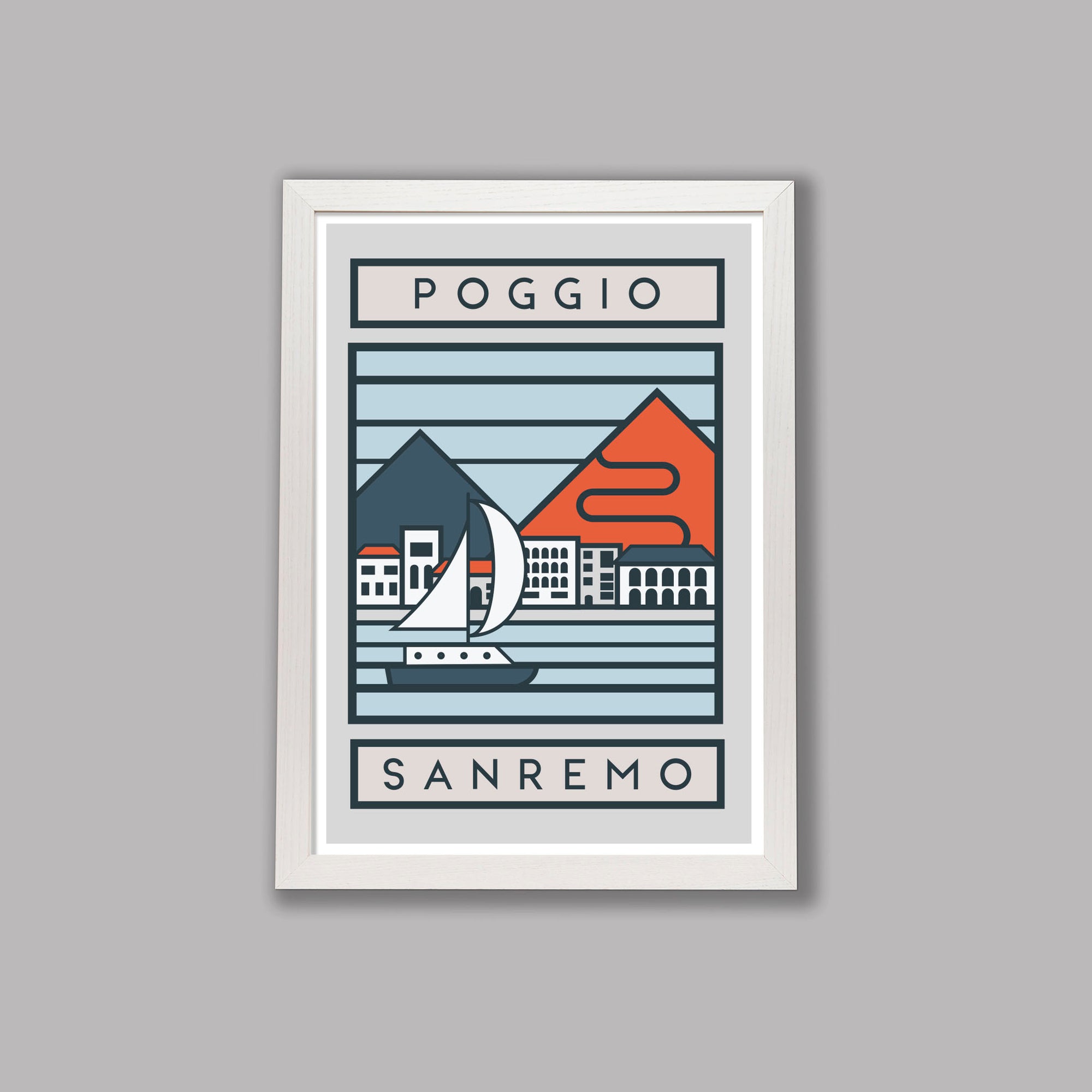 The Routes: Poggio di Sanremo - Cycling Art Print