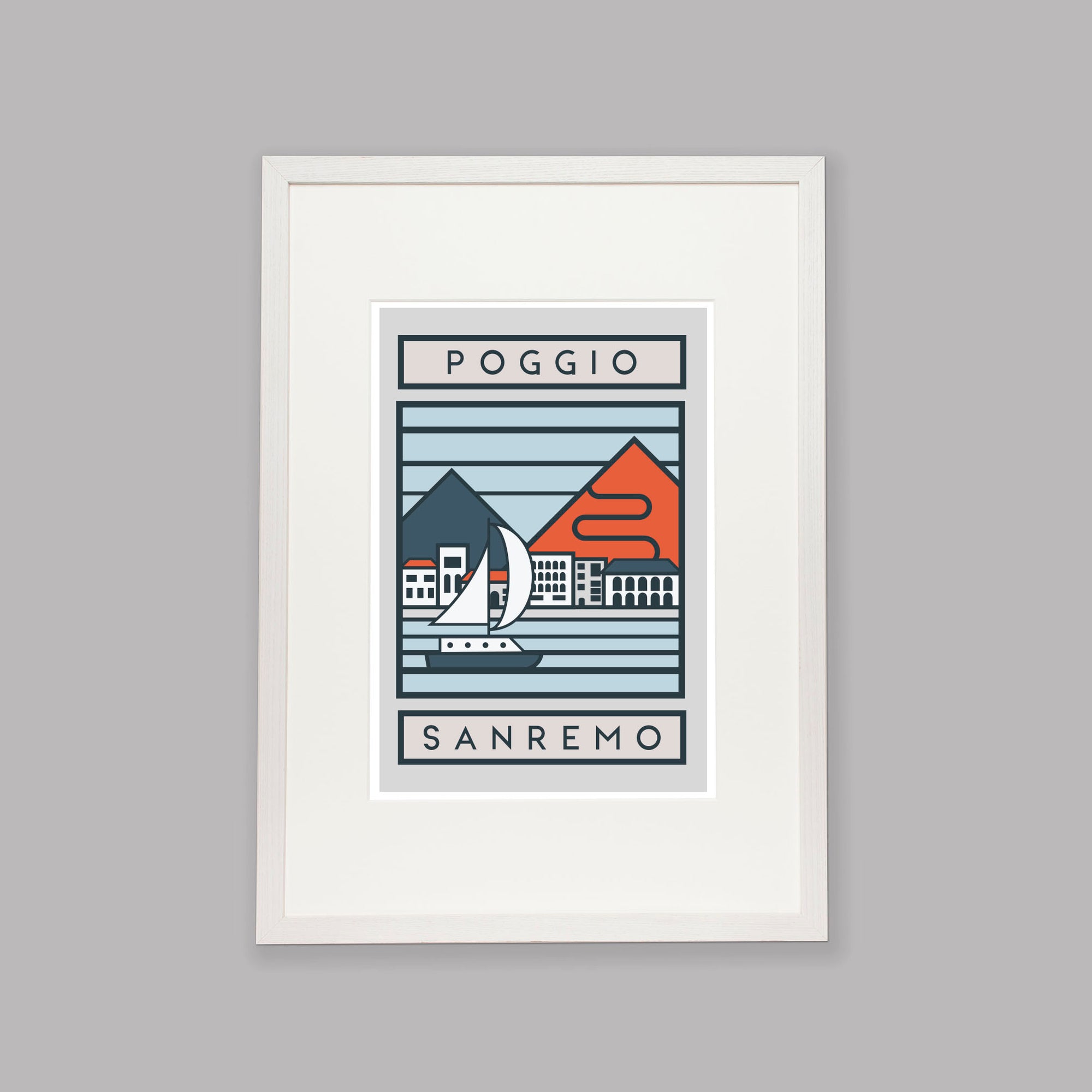 The Routes: Poggio di Sanremo - Cycling Art Print