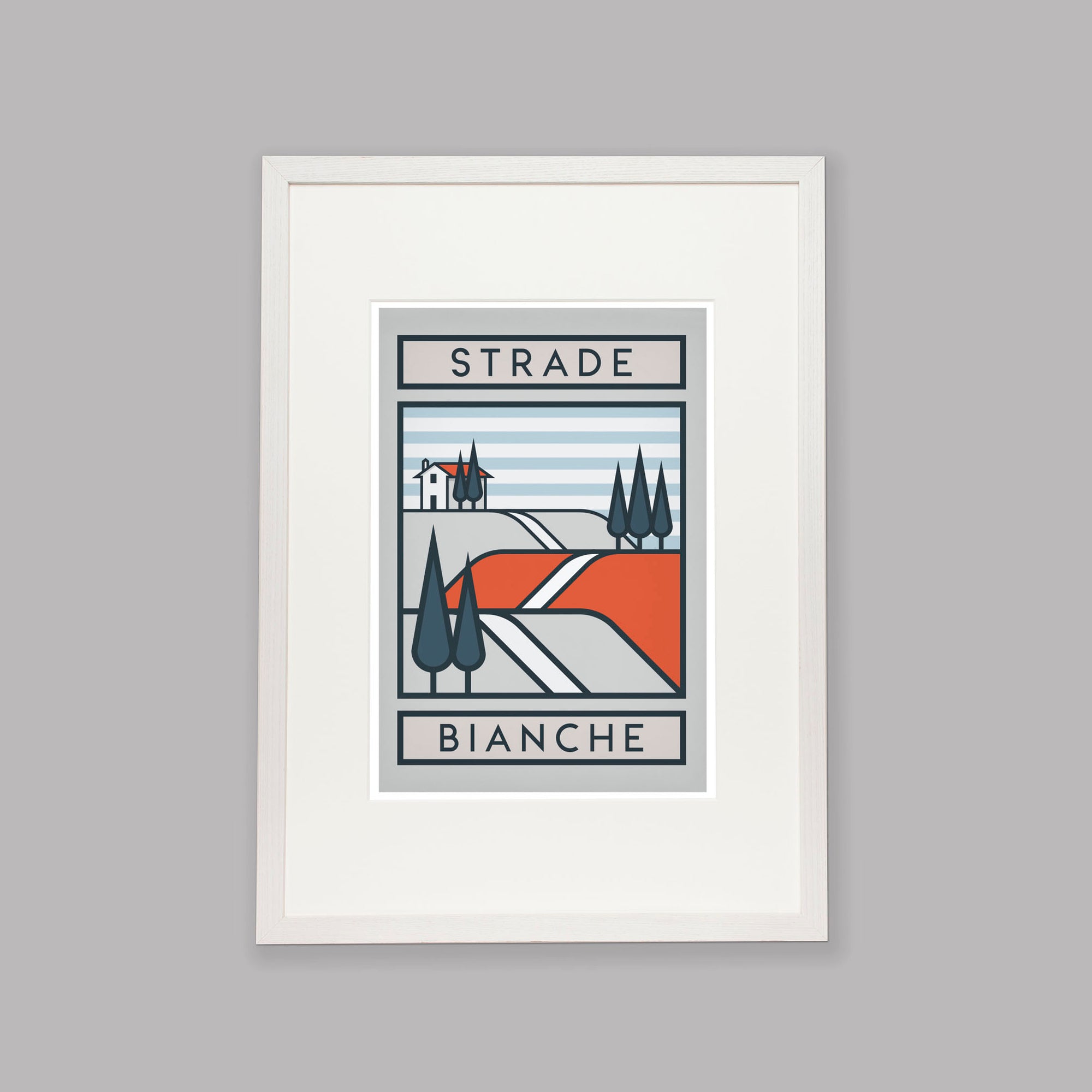 The Routes: Strade Bianche - Cycling Art Print