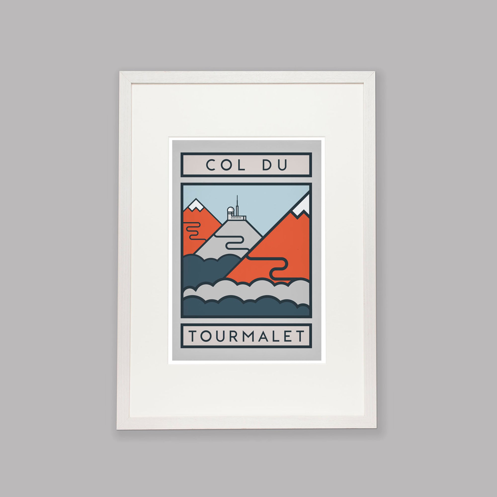 The Routes: Col du Tourmalet - Cycling Art Print