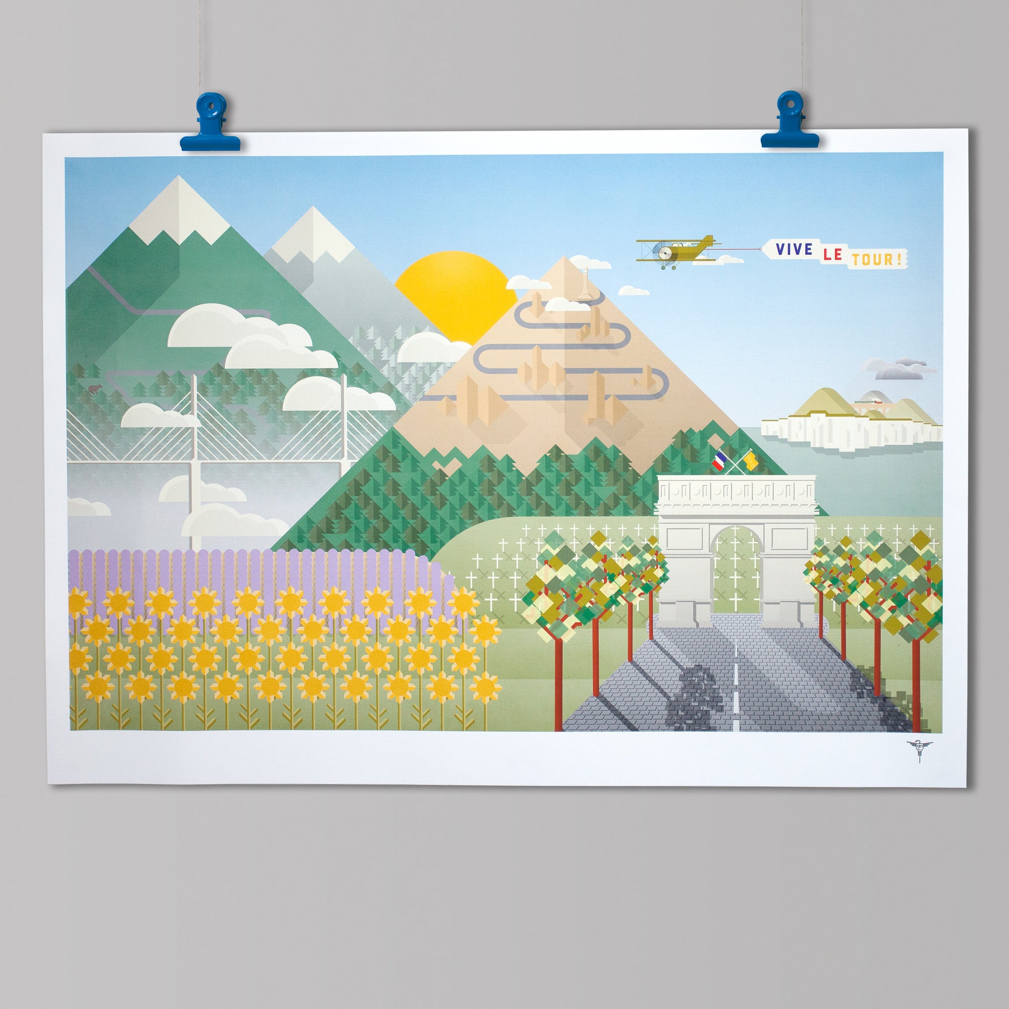 Tour de France Cycling Art